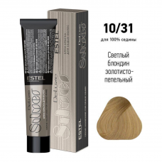 Estel DE LUXE Silver Крем-краска для седых волос 10/31 светлый блондин золотисто-пепельный, 60мл