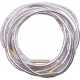 DEWAL Professional Резинки для волос блестящие серебристые midi, 10 шт