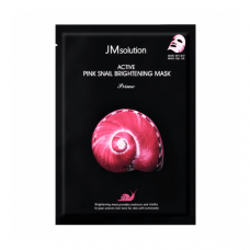 JMsolution Ультратонкая тканевая маска для лица с муцином улитки - Active Pink Snail Brightening Mask Prime, 1шт