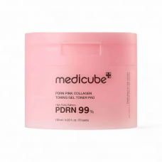 MEDICUBE Гелевые тонер-пэды с ПДРН и коллагеном - PDRN Pink Collagen Toning Gel Toner Pad, 70шт