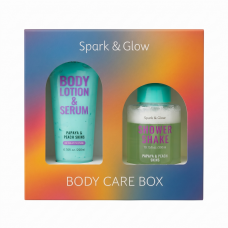 Spark&Glow Подарочный набор для тела с ароматом папайи и персика, 2 предмета 300мл+200мл