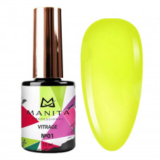 Manita Professional Гель-лак для ногтей c эффектом витража - Vitrage №01, желтый, 10 мл