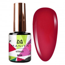Manita Professional Гель-лак для ногтей c эффектом витража - Vitrage №06, бордовый, 10 мл
