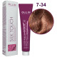 Ollin professional SILK TOUCH 7/34 русый золотисто-медный, стойкий безаммиачный краситель для волос, 60мл